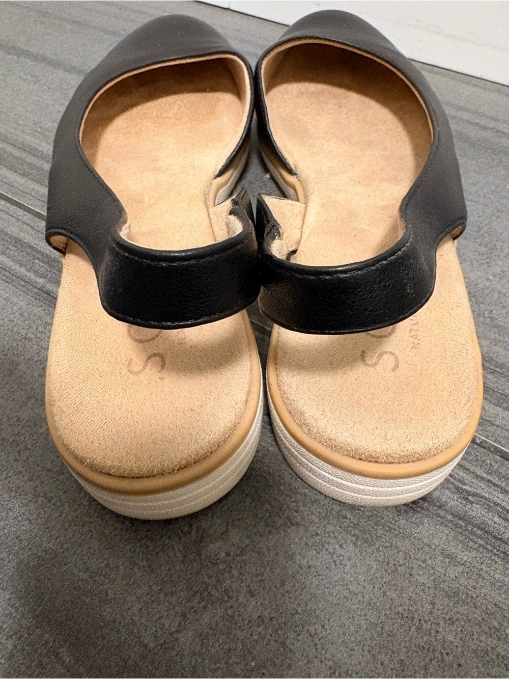 Size 9 Black Women's Slingback Flats - Casual Slip-On Comfort - Picture 3 of 6